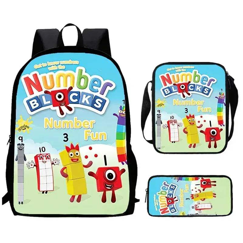 Kids School Backpack Set With Pen Case And Shoulder Bag - Image 9