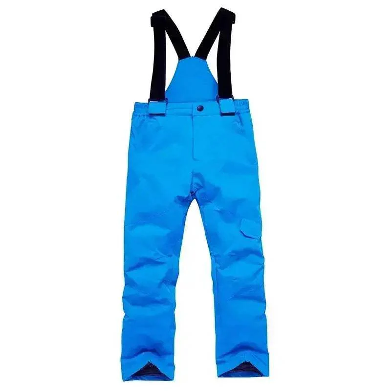 Kids Ski Pants Waterproof Windproof Snowboard Bibs Warm Breathable - Image 9