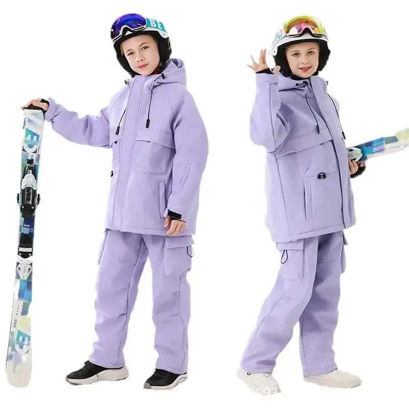 Kids Ski Suit Set Waterproof Warm Windproof Insulated Winter - Image 2