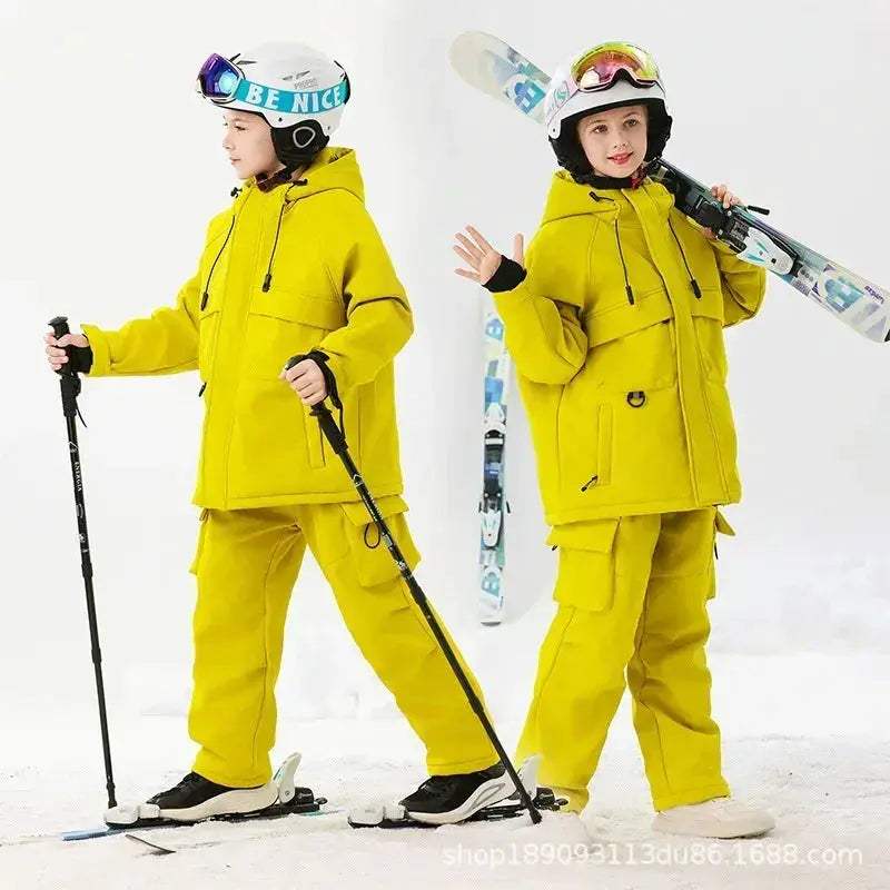 Kids Ski Suit Set Waterproof Warm Windproof Insulated Winter - Image 6
