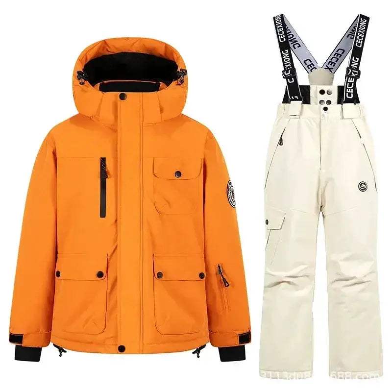 Kids Ski Suit Set Waterproof Warm Winter Snow Gear - Image 15