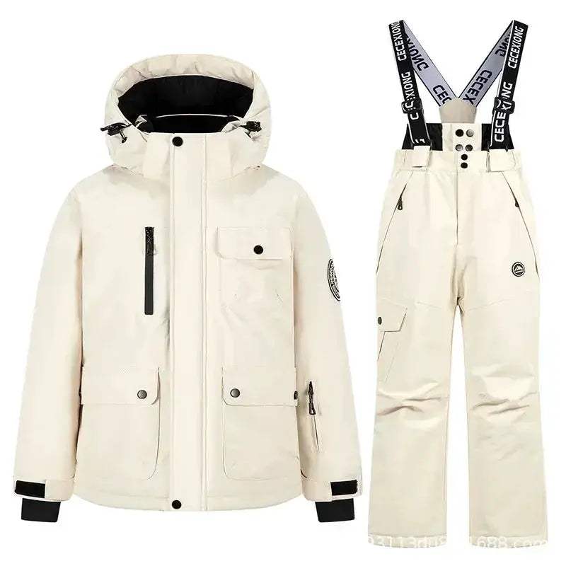 Kids Ski Suit Set Waterproof Warm Winter Snow Gear - Image 9