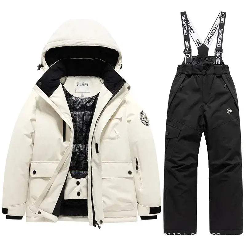 Kids Ski Suit Set Winter Breathable Warm Durable Safe - Image 8