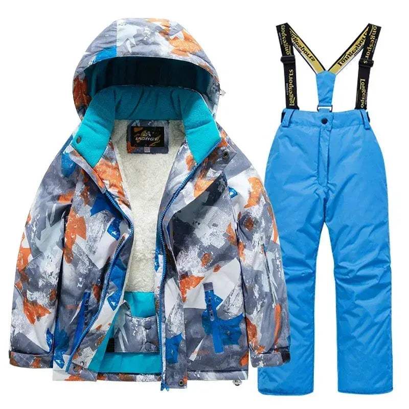 Kids Ski Suit Waterproof Warm Snow Gear for Children - Image 9