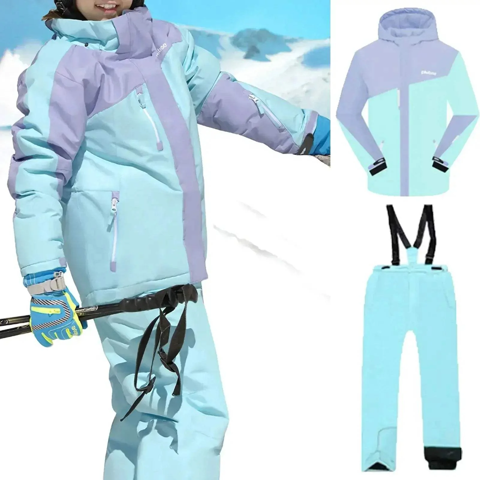 Kids Ski Suit Waterproof Warm Snow Gear For Winter - Image 5