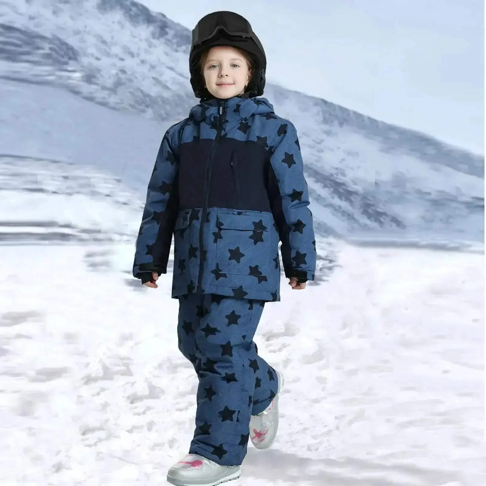 Kids Ski Suit Waterproof Winter Snow Set For Boys Bundle - Image 5