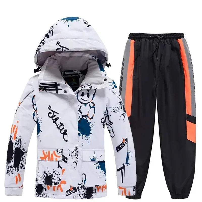 Kids Ski Suit Winter Waterproof Snow Set With Windproof Jacket - Image 16