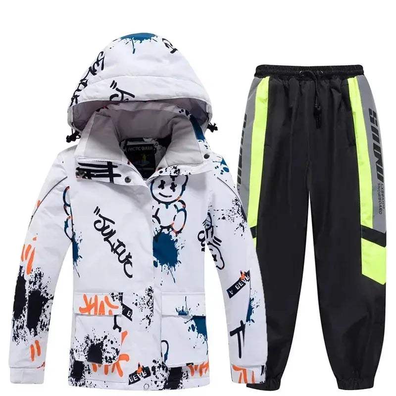 Kids Ski Suit Winter Waterproof Snow Set With Windproof Jacket - Image 18