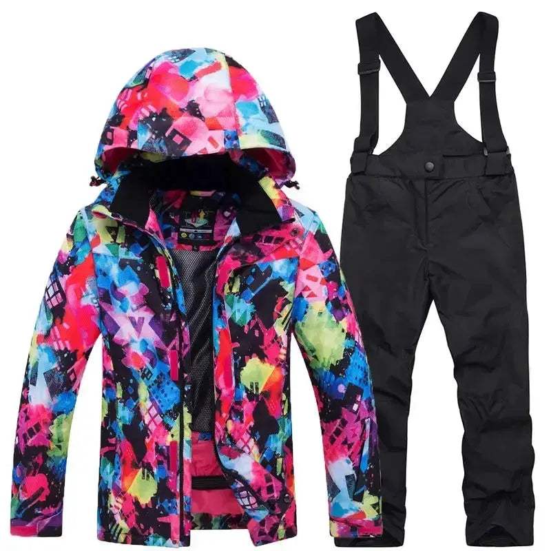 Kids Snow Suit Waterproof Windproof Winter Ski Outfit - Image 13