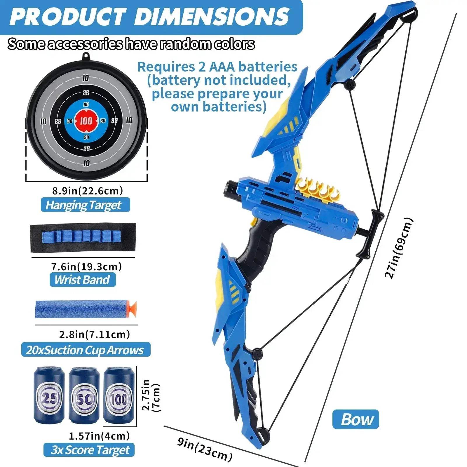 Kids Soft Dart Archery Set With LED Lights Indoor Play - Image 6