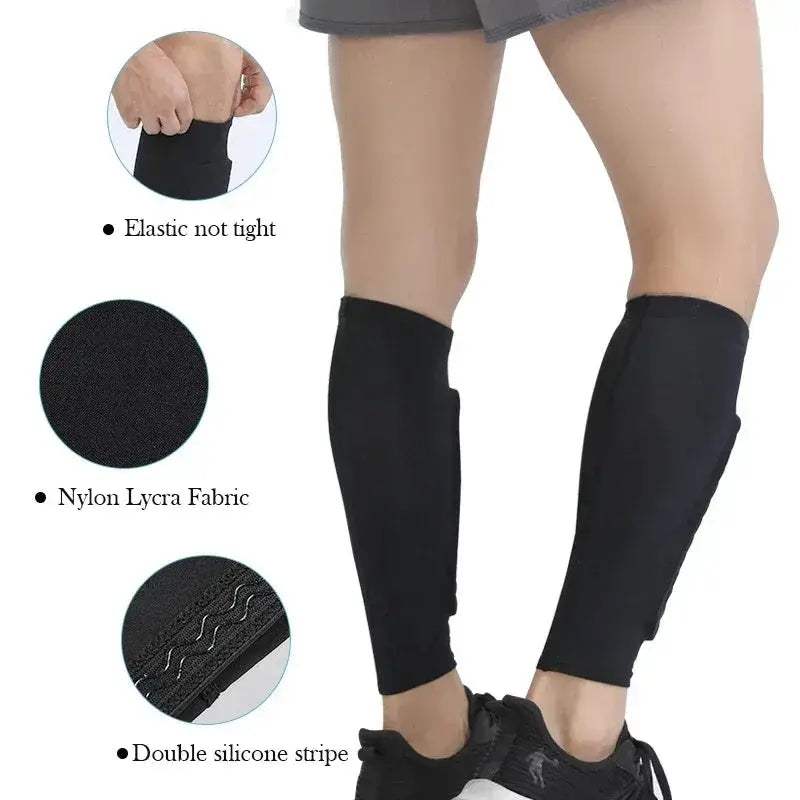 Kids Sports Shin Pads With Compression Calf Sleeves - Image 2