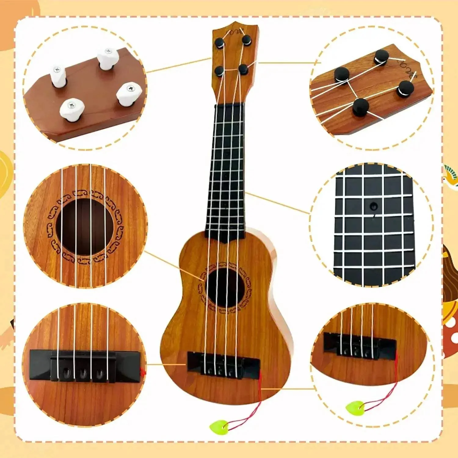 Kids Ukulele Toy For Toddlers Educational Music Instrument - Image 2