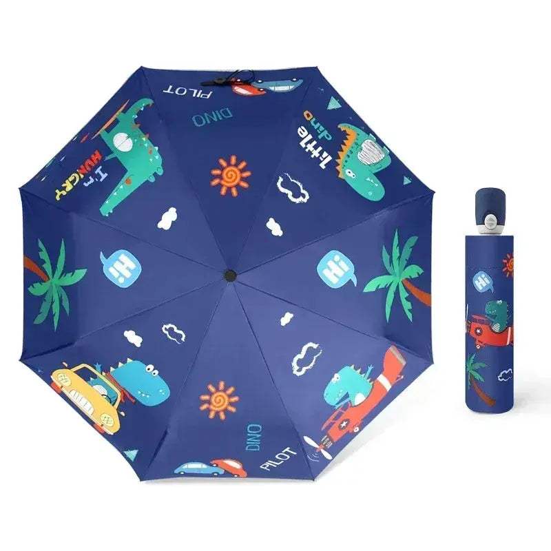 Kids Unicorn Umbrella Automatic Windproof UV Coating - Image 5