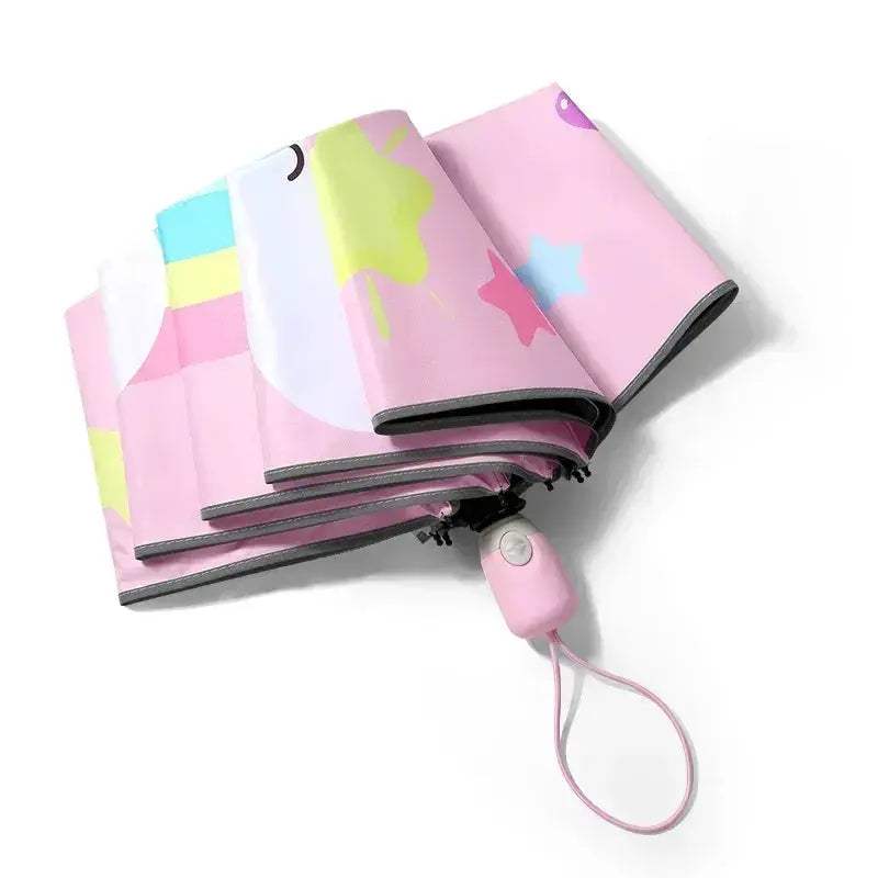 Kids Unicorn Umbrella Automatic Windproof UV Coating - Image 6