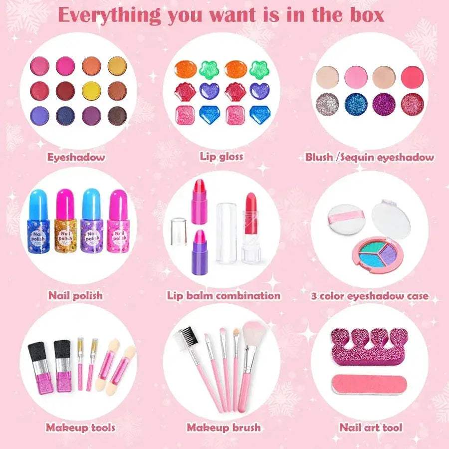 Washable Kids Makeup Kit For Girls With Safe Colors - Image 2