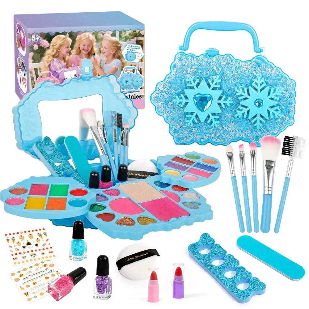 Kids Washable Makeup Kit For Girls With Nail Art Accessories - Image 7