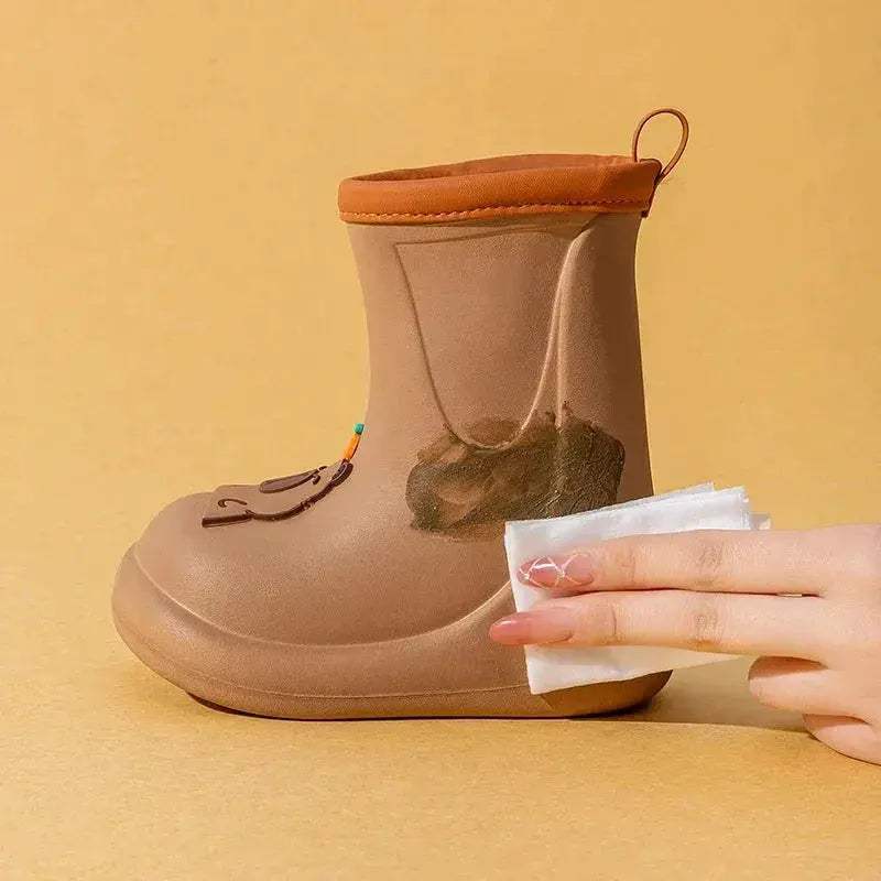 Kids Waterproof Rain Boots Capybara Design Slip On - Image 5