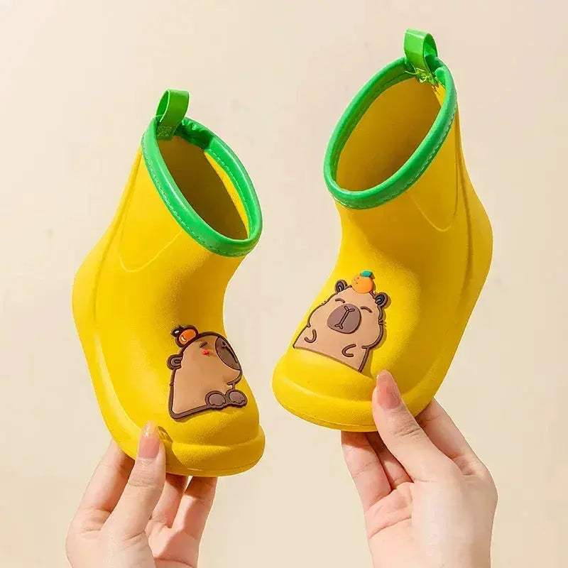 Kids Waterproof Rain Boots Capybara Design Slip On - Image 8