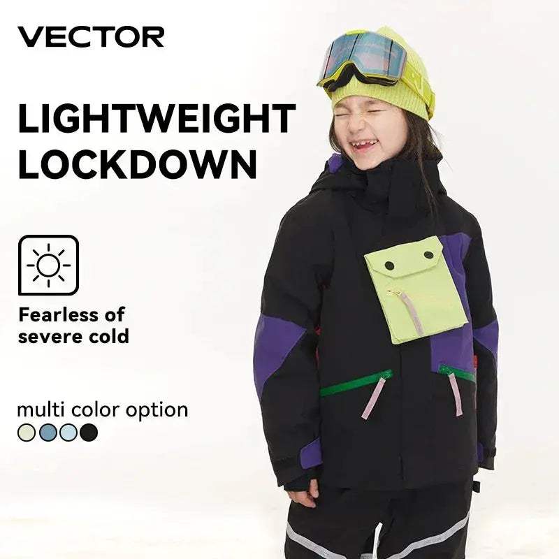 Kids Waterproof Snow Jacket With Hooded Thermal Warmth - Image 4