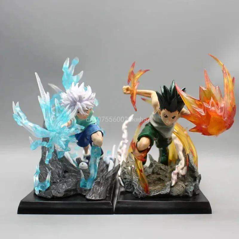 Killua Zoldyck and Gon Freecss Anime Figures, Hunter×Hunter Godspeed x Ja Jan Ken Anime Figurines Collectible Statue Model 18cm - Image 3