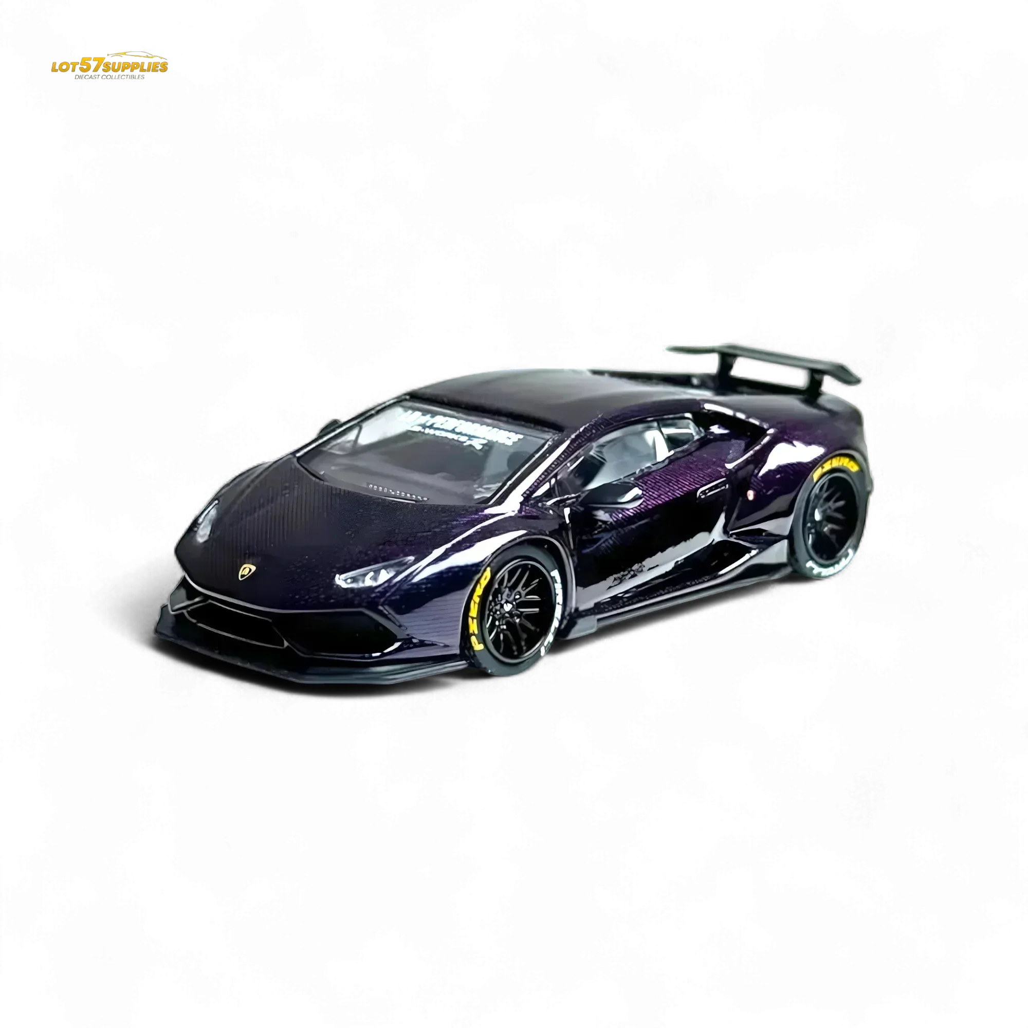 King Model Lamborghini Huracan LP610 Purple Carbon Fiber 1:64