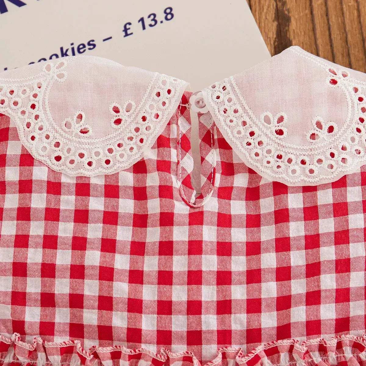 Korean Style Toddler Dress Red Strawberry Embroidery Sleeveless - Image 4
