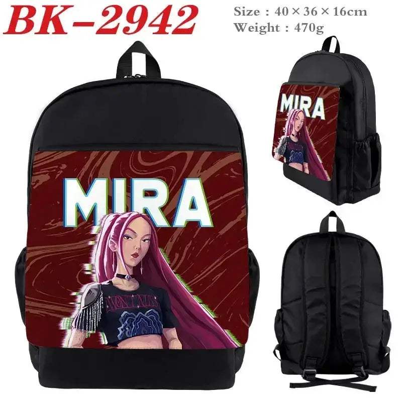 Kpop Backpack Nylon Cartoon Print Figures For Students - Image 14