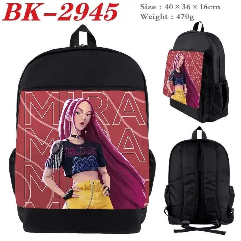 Kpop Backpack Nylon Cartoon Print Figures For Students - Image 3