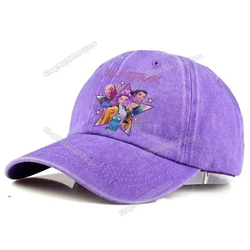 KPop Demon Hunters Retro Washed Baseball Cap Snapback For Women - Image 10