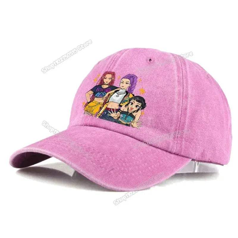 KPop Demon Hunters Retro Washed Baseball Cap Snapback For Women - Image 19
