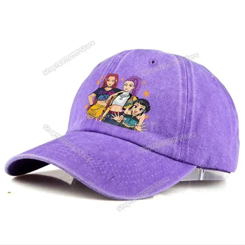KPop Demon Hunters Retro Washed Baseball Cap Snapback For Women - Image 21