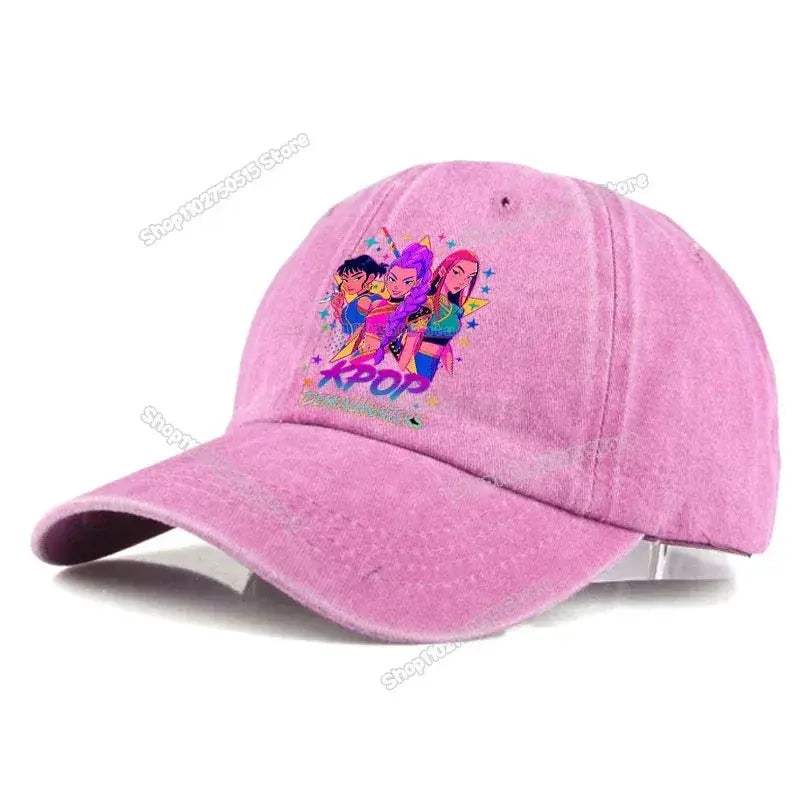 KPop Demon Hunters Retro Washed Baseball Cap Snapback For Women - Image 8