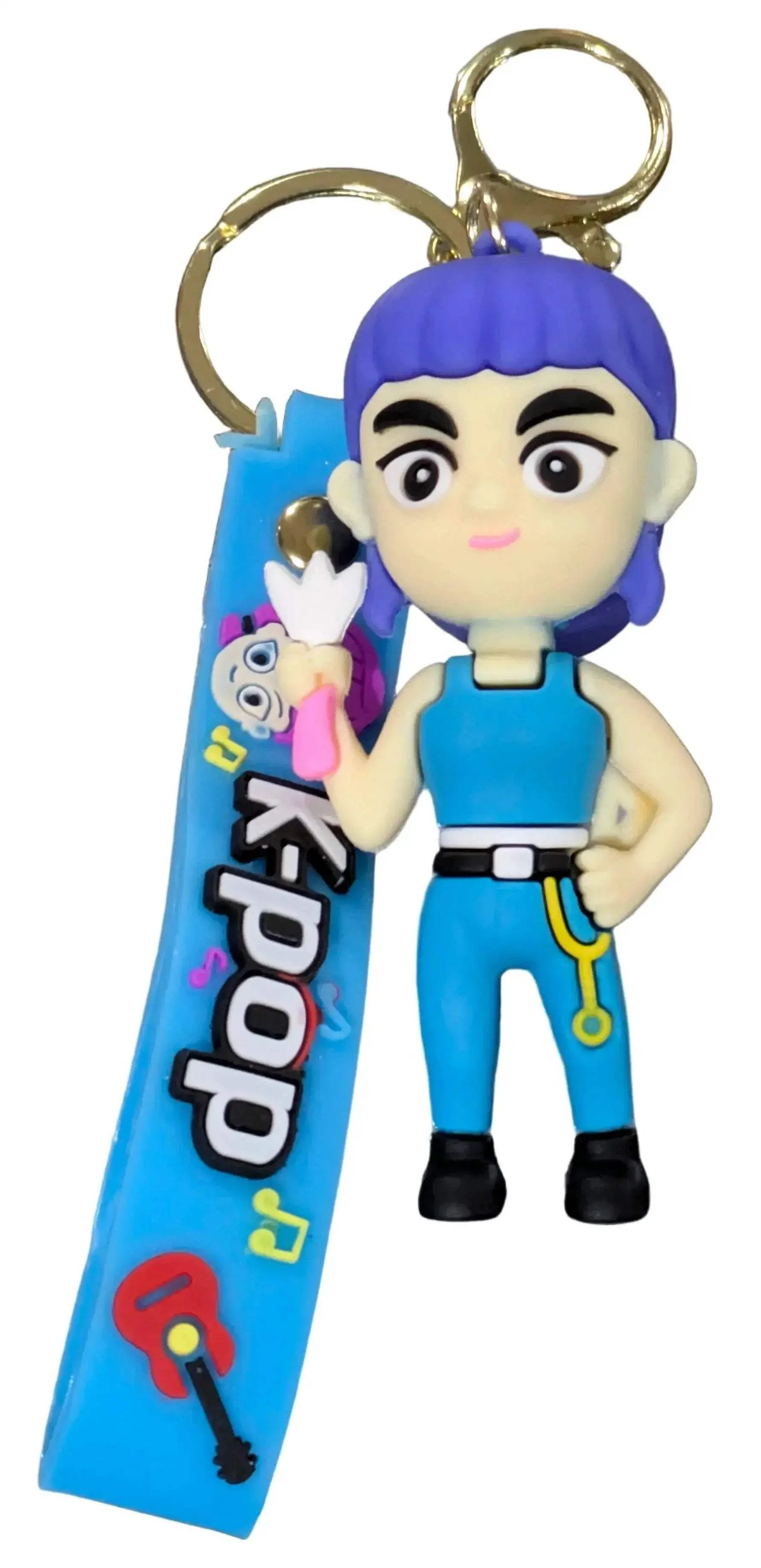 Kpop Keychain Zoey Charm Set With Blue Wrist Strap