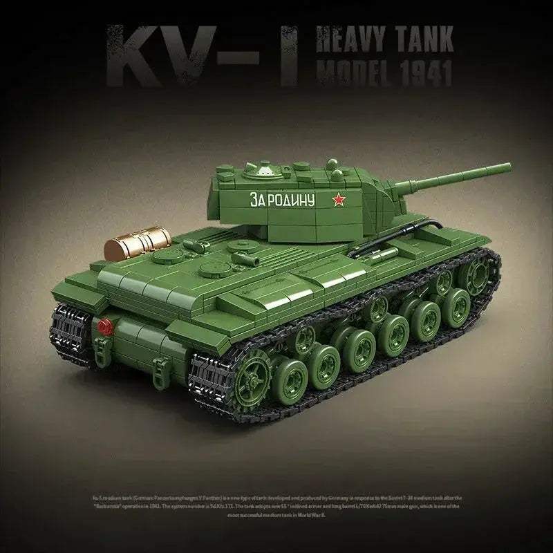 KV1 Tank Building Block Set 1192 Pieces Durable Kids Gift - Image 2