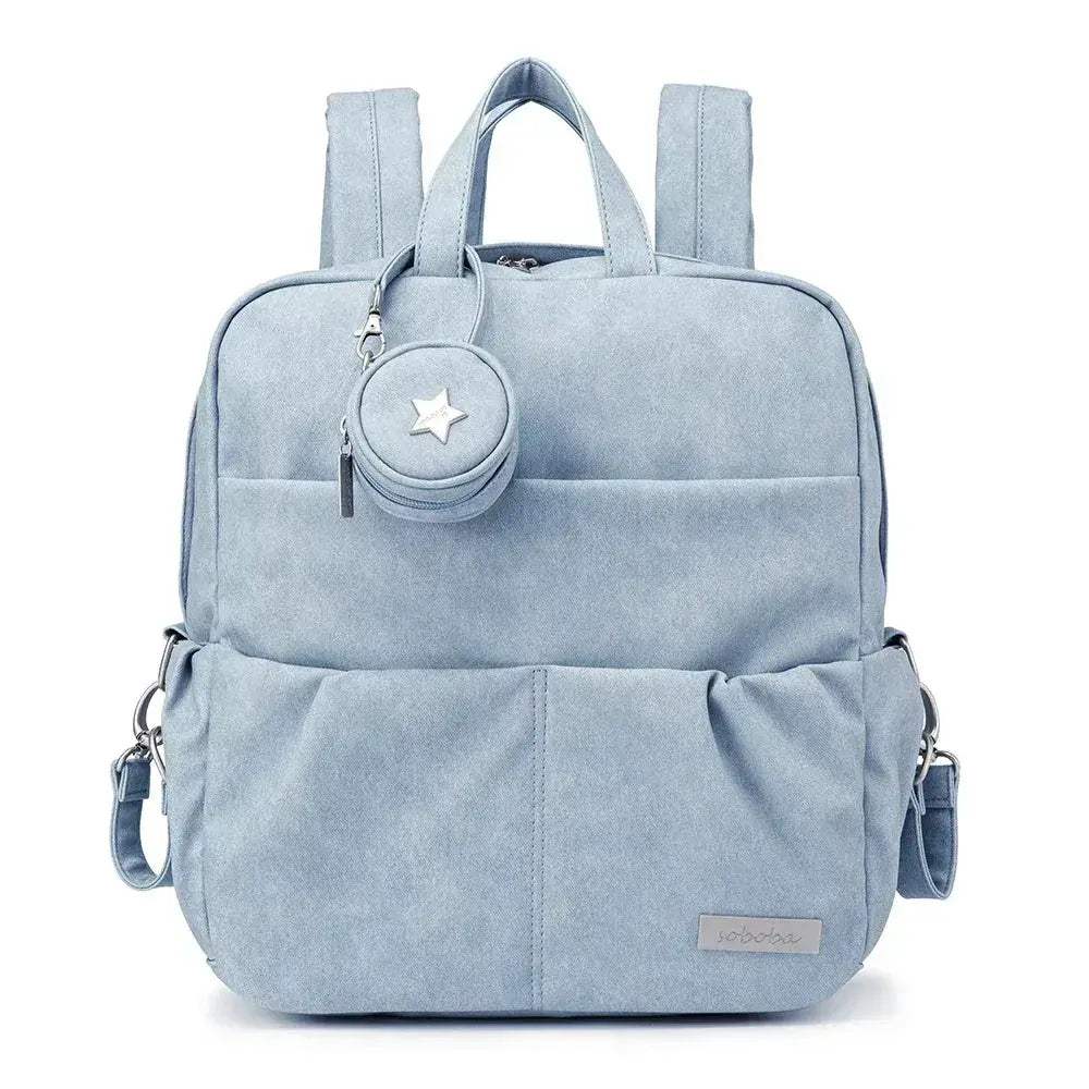 Large Capacity Waterproof Diaper Backpack With Pacifier Holder - Image 9