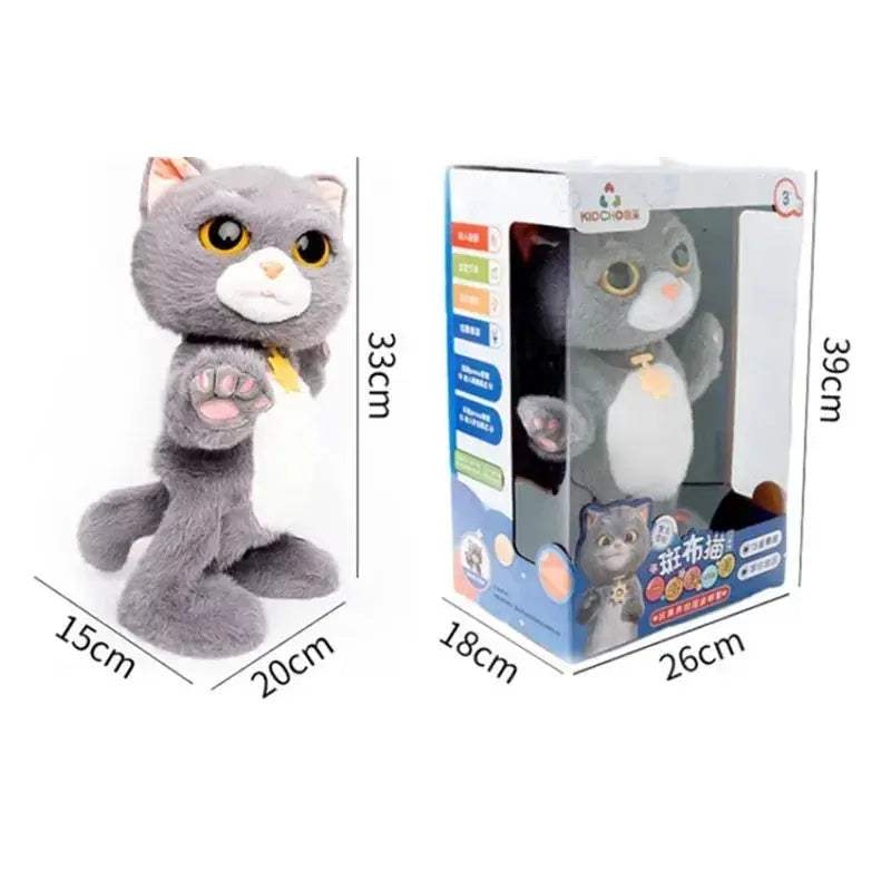 Large Robot Cat Toy Dancing Walking Talking Plush Pet - Image 6