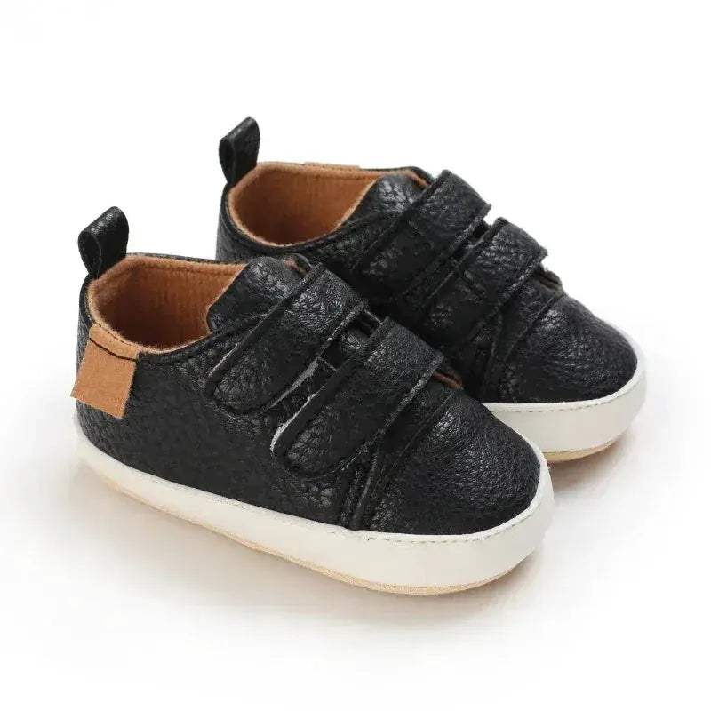 Leather Baby Shoes First Walkers With Anti Slip Rubber Sole - Image 12