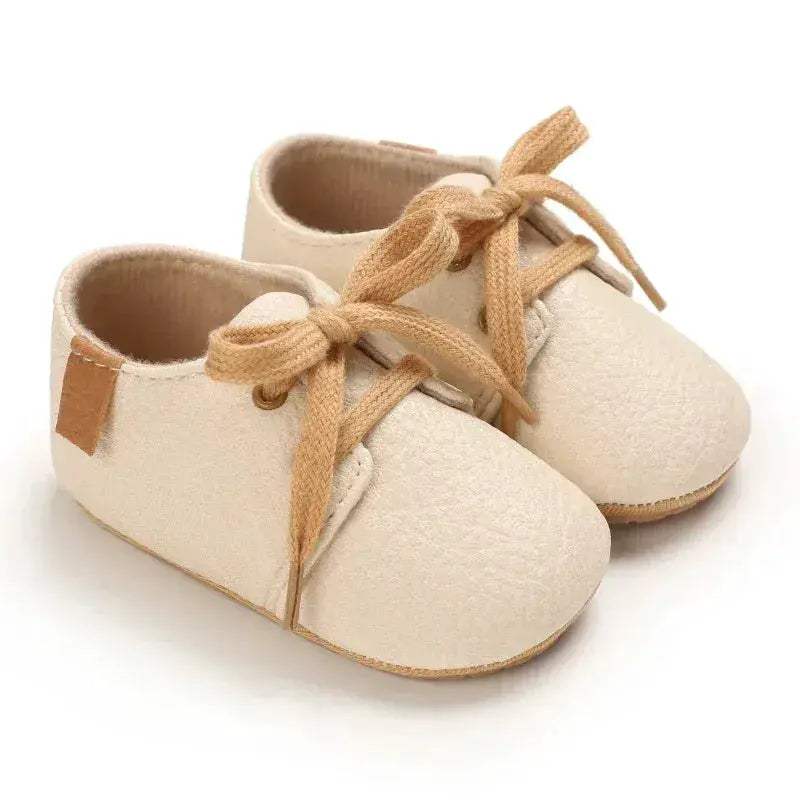 Leather Baby Shoes First Walkers With Anti Slip Rubber Sole - Image 23