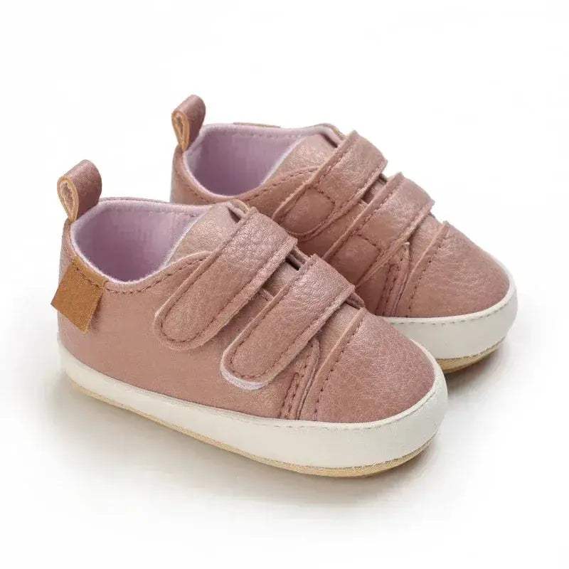 Leather Baby Shoes First Walkers With Anti Slip Rubber Sole - Image 24