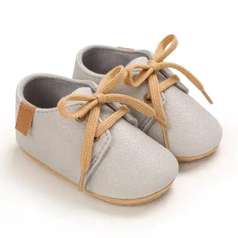 Leather Baby Shoes First Walkers With Anti Slip Rubber Sole - Image 28