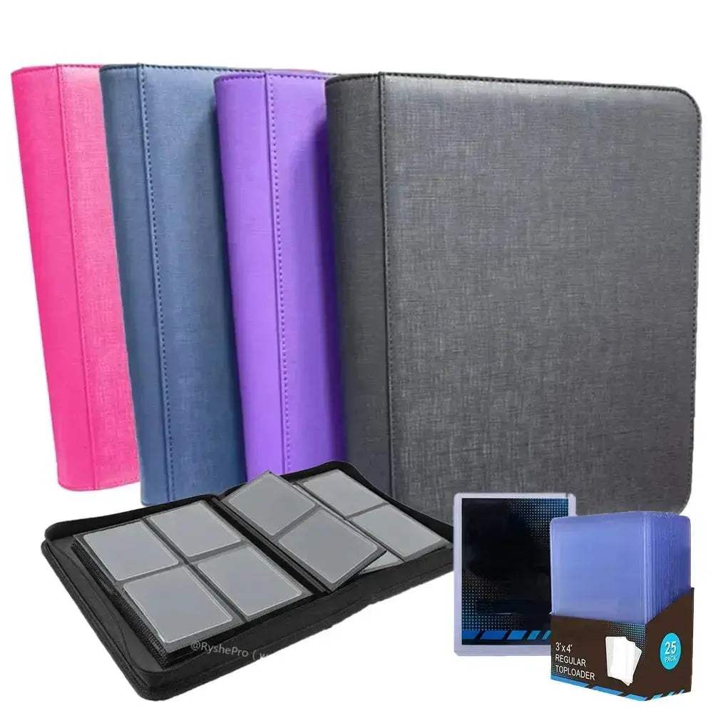 Leather TCG Binder With 4 Pockets Holds 112 Toploaders