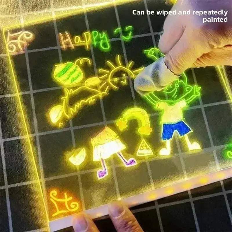 LED Drawing Board Night Light for Kids With Color Pens - Image 6