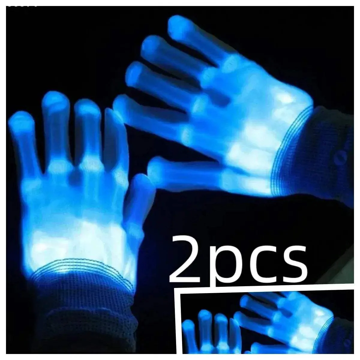 LED Gloves Neon Skull Flashing Lights For Halloween - Image 13