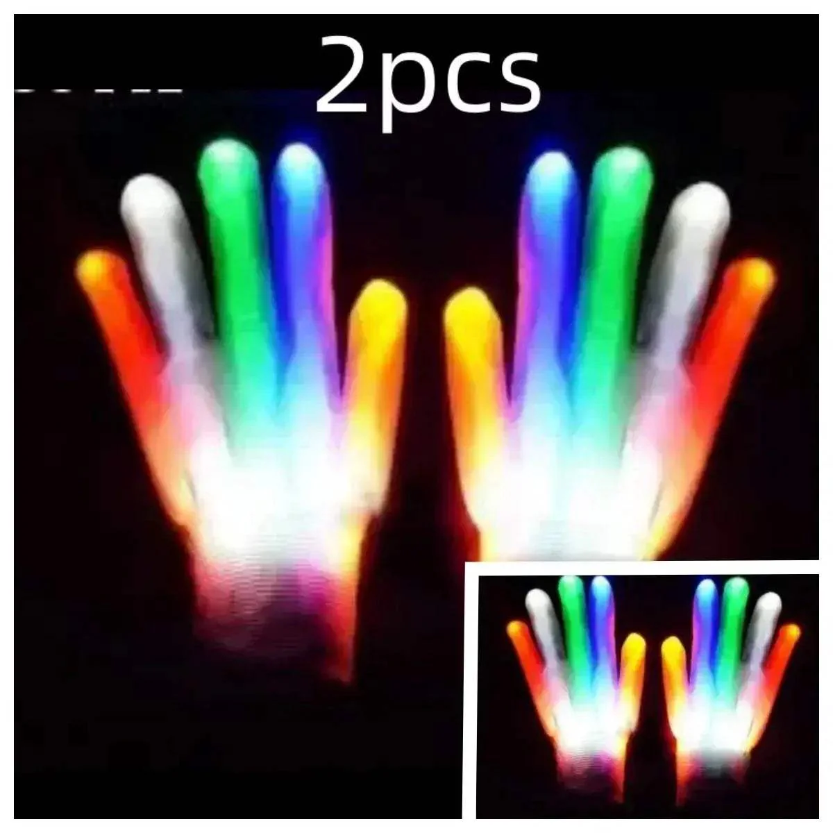 LED Gloves Neon Skull Flashing Lights For Halloween - Image 15