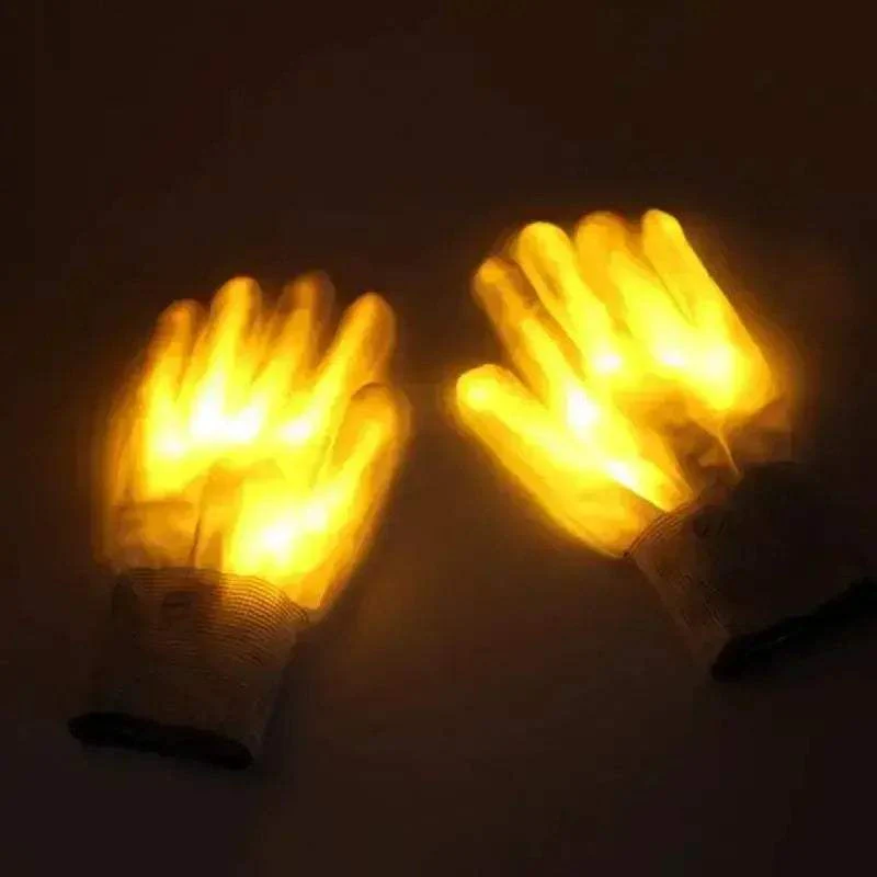 LED Gloves Neon Skull Flashing Lights For Halloween - Image 20