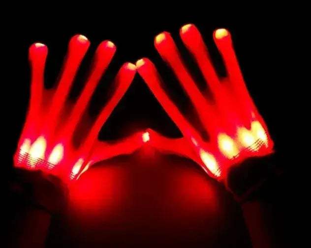LED Gloves Neon Skull Flashing Lights For Halloween - Image 7