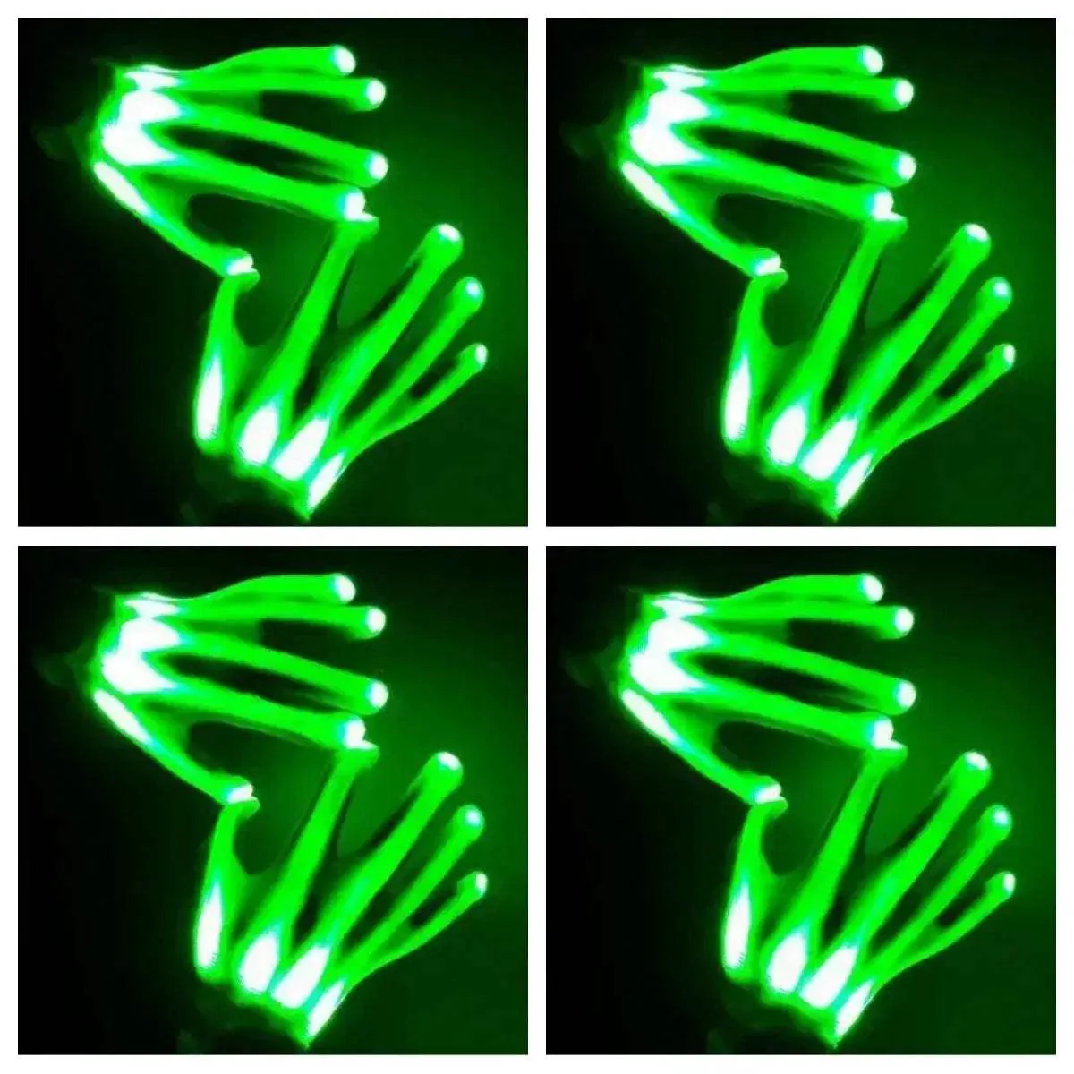 LED Gloves Neon Skull Flashing Lights For Halloween - Image 8