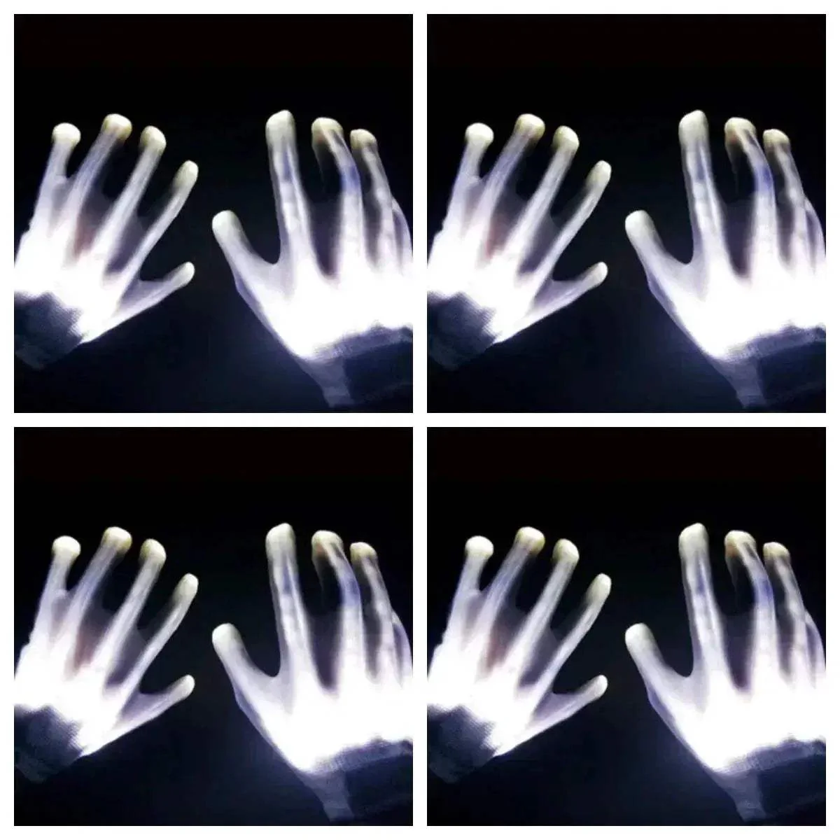 LED Gloves Neon Skull Flashing Lights For Halloween - Image 9