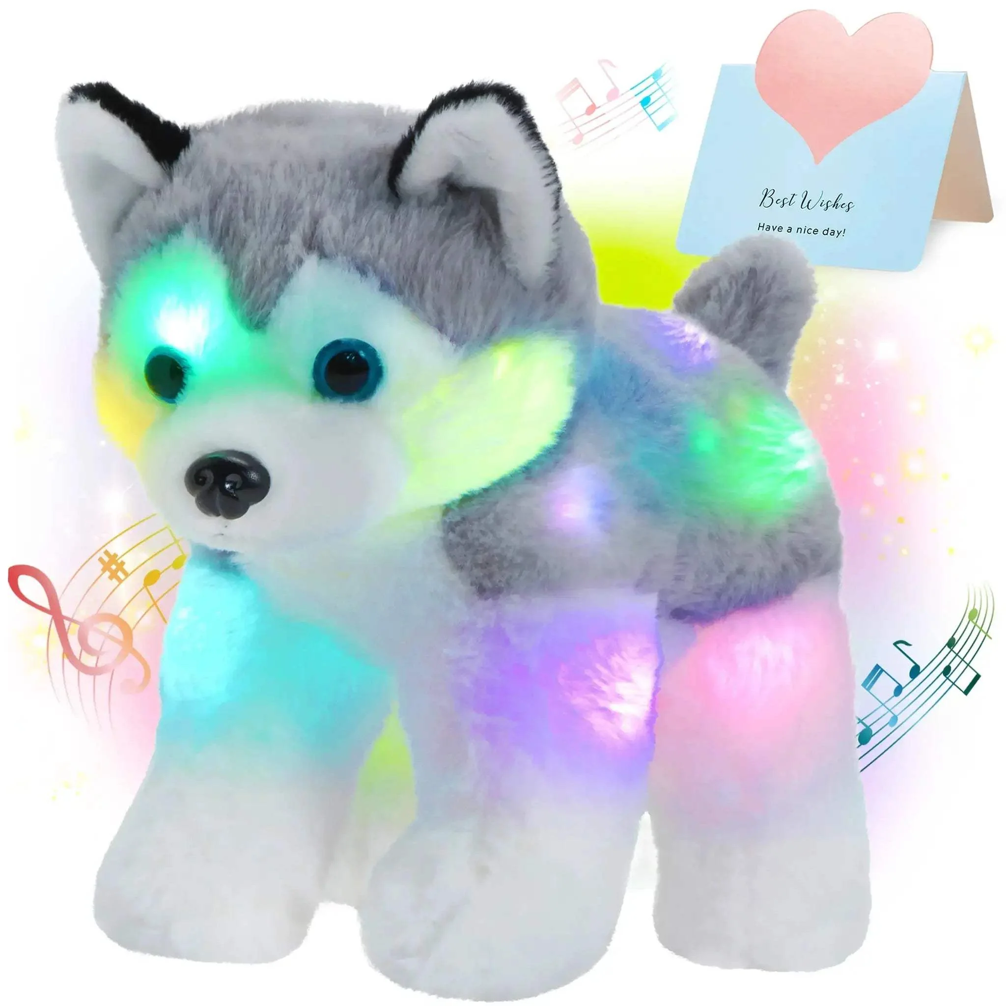 LED Light Musical Dog Plush Toy 32cm Super Soft Gift - Image 8