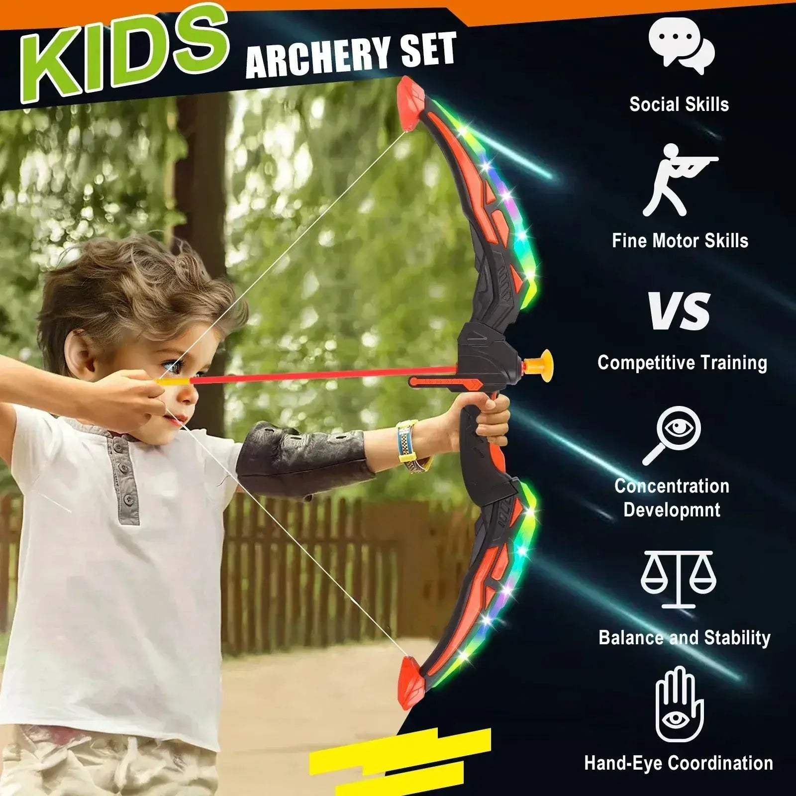 Led Light Up Bow and Arrow Archery Set for Children - Image 6